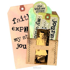 Junk Journal Words Rubber Stamps