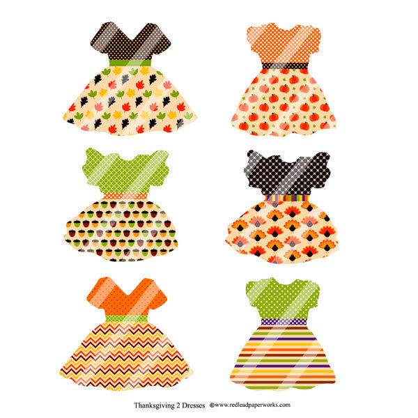 Thanksgiving Dresses 2 Collage Sheet