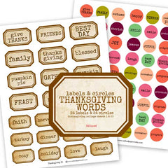 Thanksgiving Collage Sheets