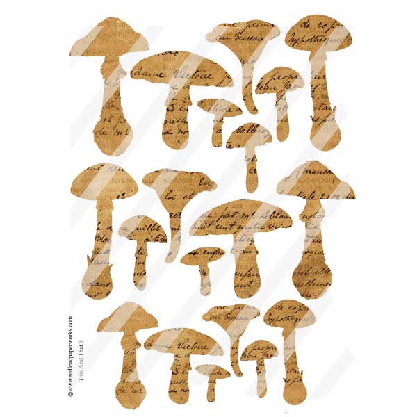 Mushroom Collage Sheets
