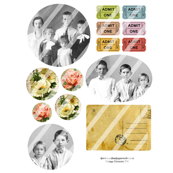 Vintage Elements 230 Collage Sheet