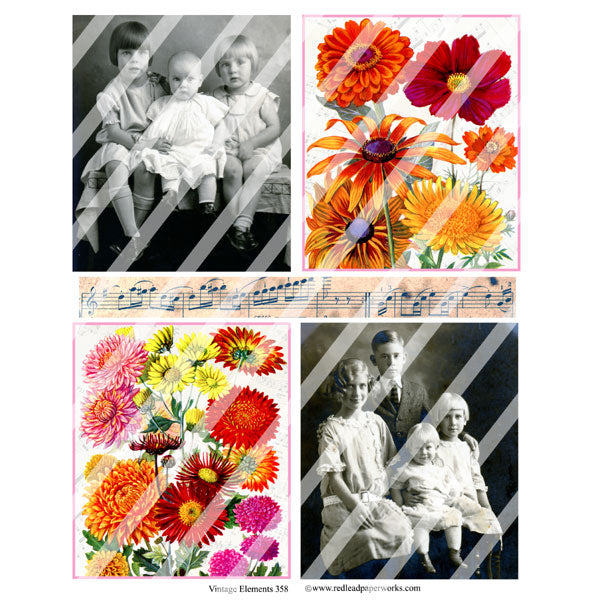 Vintage Elements 358 Autumn Collage Sheet