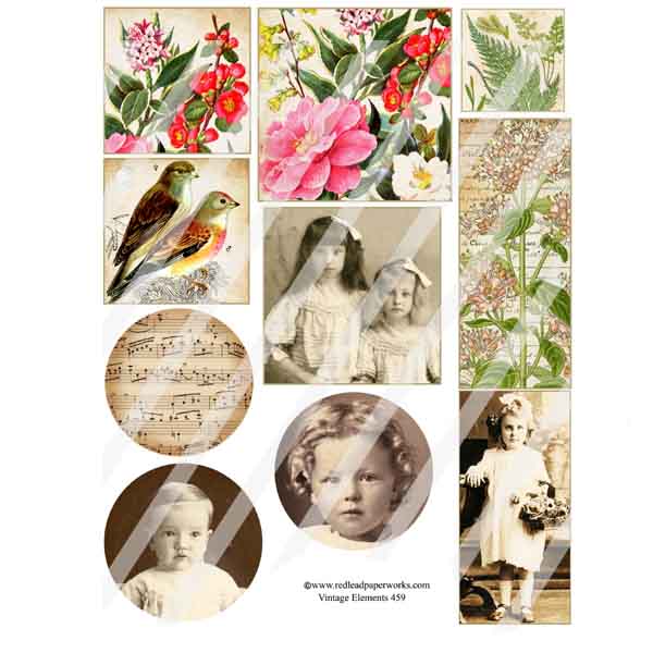 Vintage Elements 459 Collage Sheet