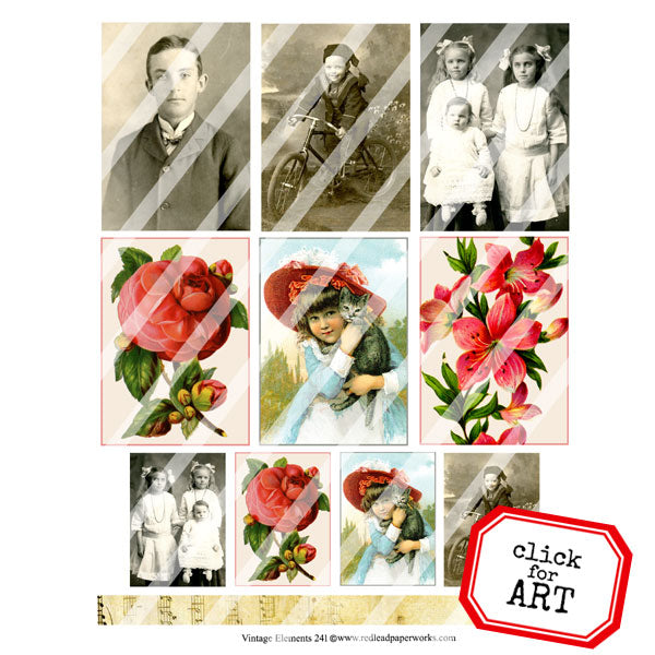 Vintage Elements 241 Collage Sheet