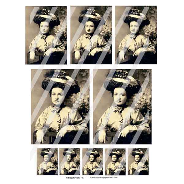 Vintage Photo 100 Collage Sheet