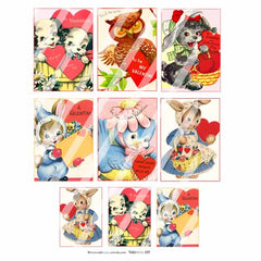 Valentine 105 Artist Trading Cards Collage Sheet