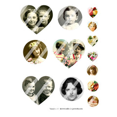 valentine collage sheets