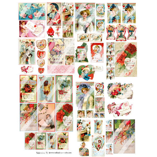 Valentine 71 Collage Sheet