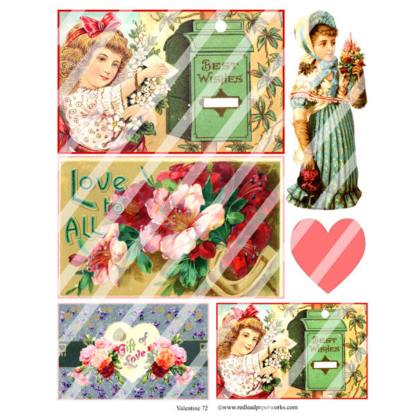 Valentine 72 Collage Sheet