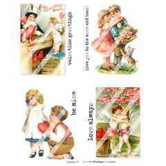 valentine collage sheets