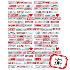 Valentine Words Collage Sheet 84