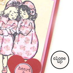 2 Sisters Valentine Letter Rubber Stamp