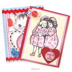 2 Sisters Valentine Letter Rubber Stamp