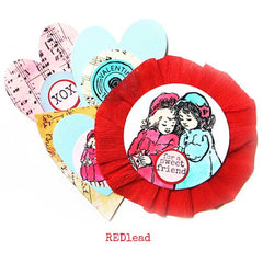 2 Sisters Valentine Letter Wood Mount Rubber Stamp