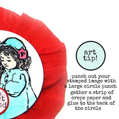 2 Sisters Valentine Letter Wood Mount Rubber Stamp
