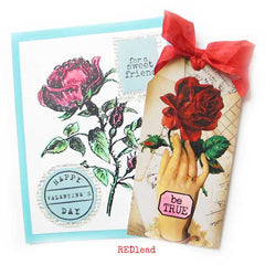 Vintage Rose Rubber Stamp