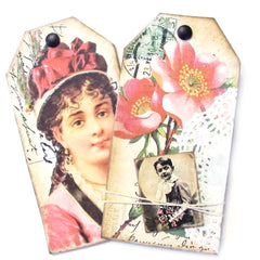 Vintage Elements Tags Collage Sheet 255