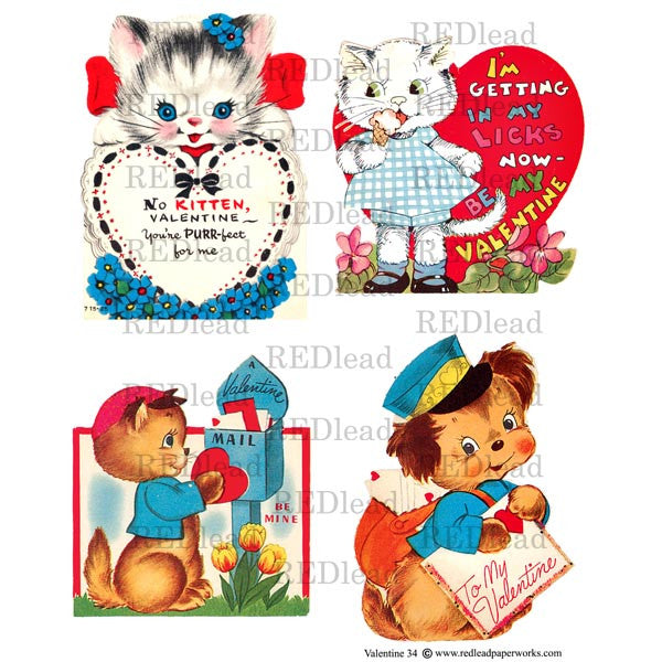 Valentine Collage Sheet 34