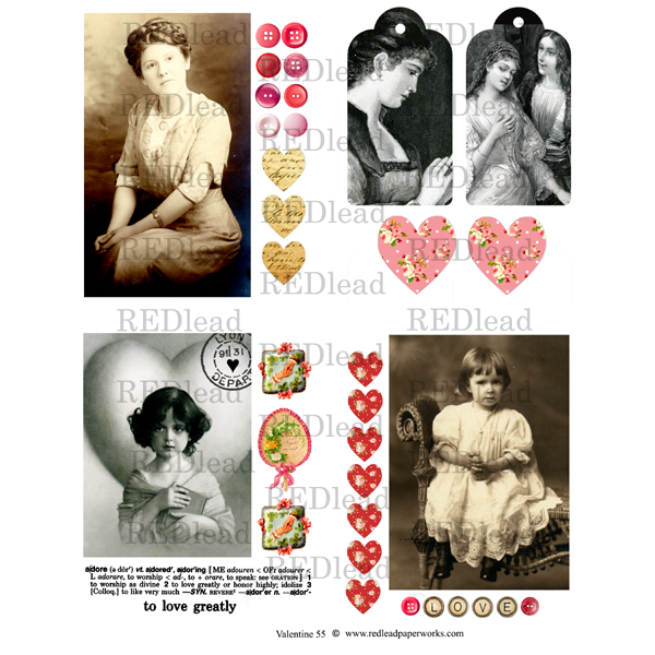 Valentine Collage Sheet 55