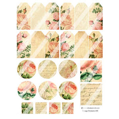 Vintage Roses Collage Sheets 