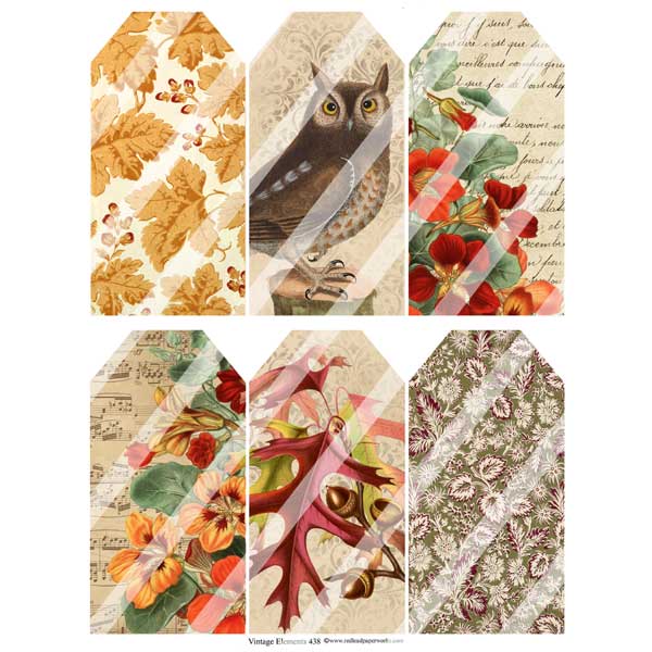 Vintage Elements 438 Art Tags Collage Sheet