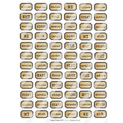 Vintage Elements Word Labels Collage Sheet 443