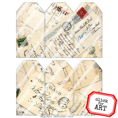 vintage mail art collage sheets