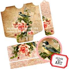 vintage elements collage sheets