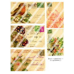 Vintage Elements 28 Collage Sheet