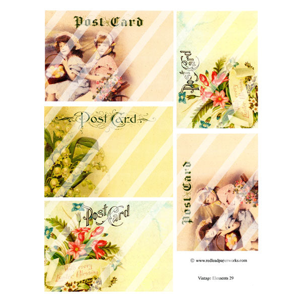 Vintage Elements 29 Collage Sheet