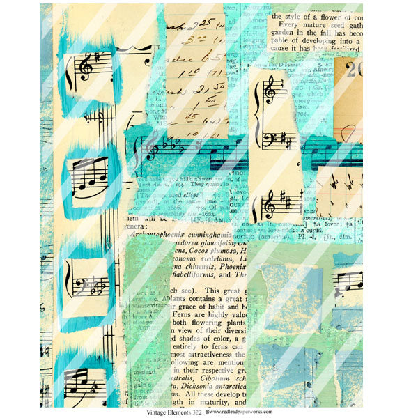 Vintage Elements 322 Music Collage Sheet