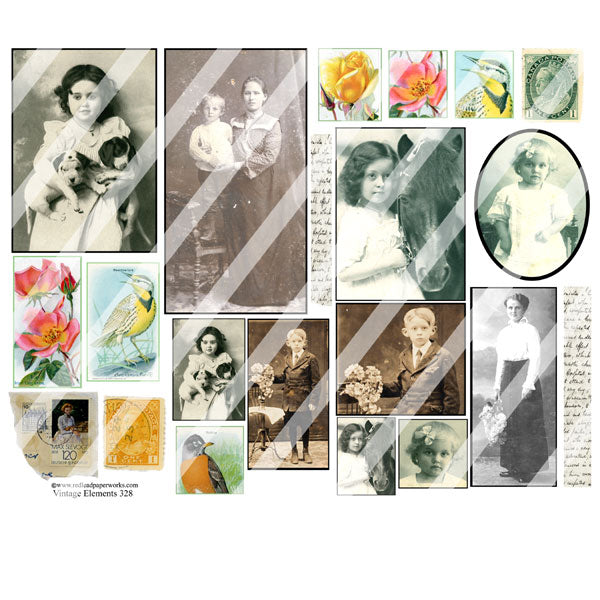 Vintage Elements 328 Collage Sheet