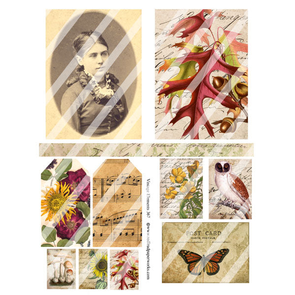 Vintage Elements 367 Autumn Collage Sheet