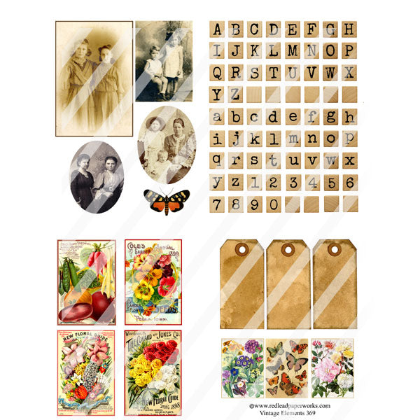 Vintage Elements 369 Collage Sheet