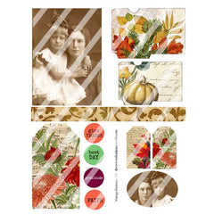 Vintage Elements 372 Autumn Collage Sheet