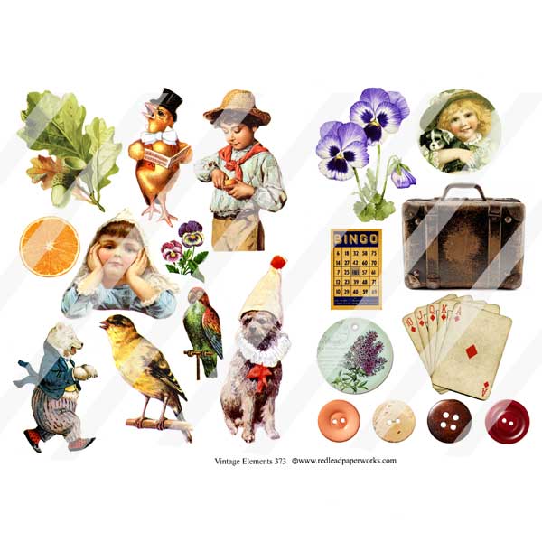 Vintage Elements 373 Collage Sheet