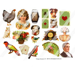 Vintage Elements 375 Collage Sheet