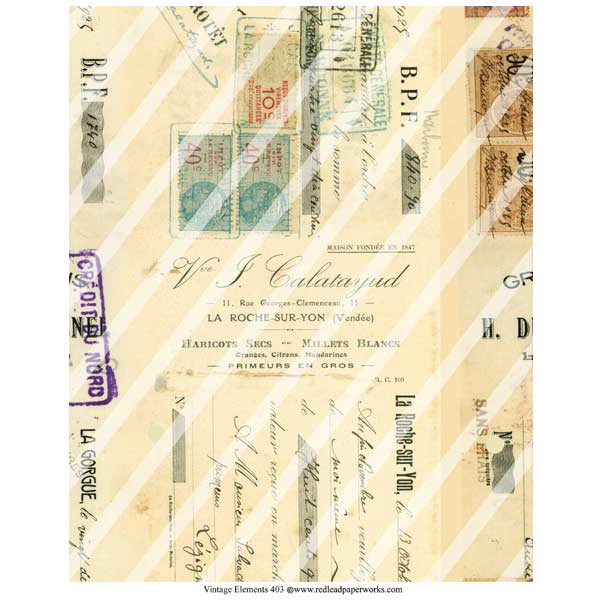 Mail Art Vintage Elements 403 Collage Sheet