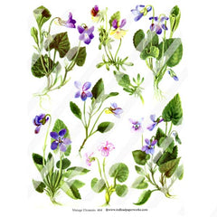 Viola Flower Collage Sheet