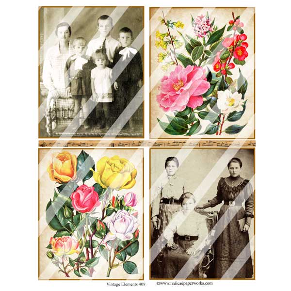 Vintage Photo Collage Sheets