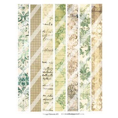 Vintage Faux Washi Tape Collage Sheets