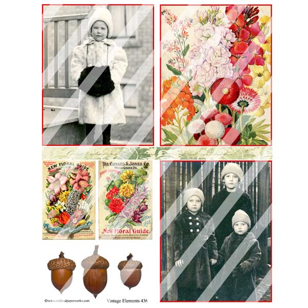 Vintage Elements 436 Collage Sheet