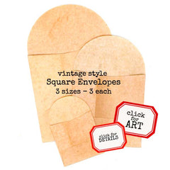 Vintage Style Square Envelope Collection