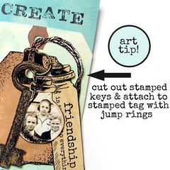 More Vintage Keys Rubber Stamp Save 40%
