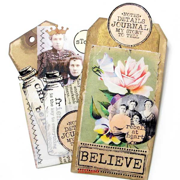 Journal Rubber Stamps with Wooden Mount