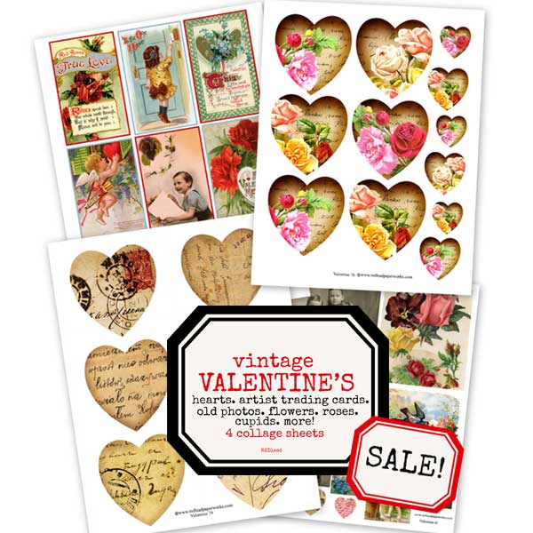 Valentine Collage Sheet Collection