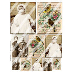Vintage Photos and Vintage Elements Collage Sheets 