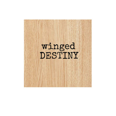 Winged Destiny Wood Mount Rubber Stamp