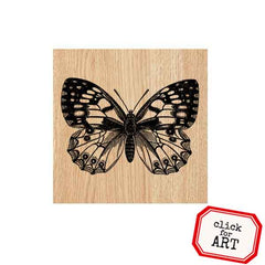 Wood Mount Butterfly Rubber Stamp