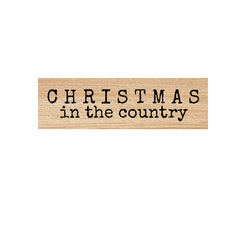 Christmas in the Country Wood Mount Rubber Stamp